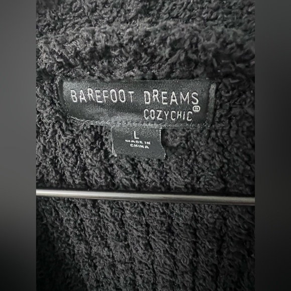 Barefoot Dreams CozyChic® Side Tie Robe Black Large - Picture 6 of 8